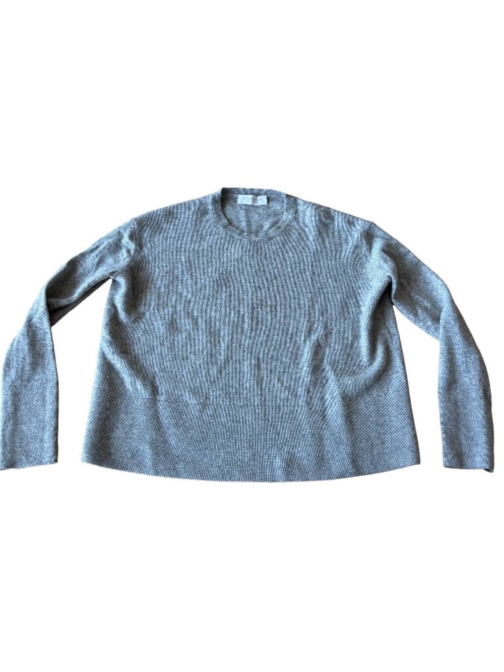 Everlane Cropped Sweater Gray Cashmere Knit Sustainable Fair Trade Womens Sz XS